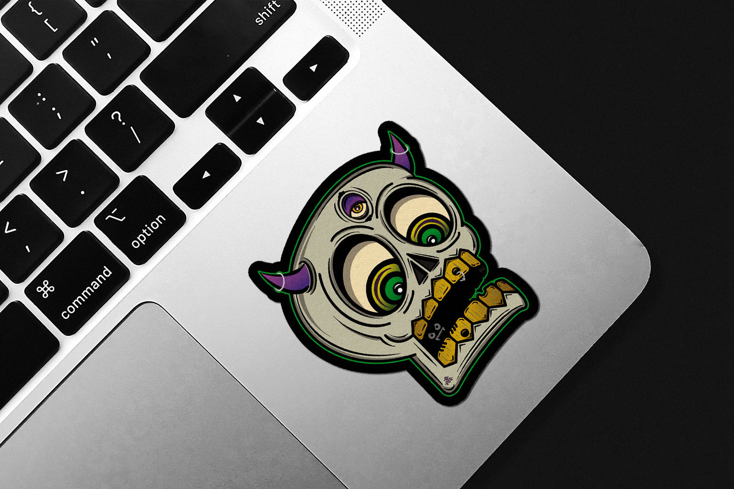 Demon Skull Die-Cut Sticker